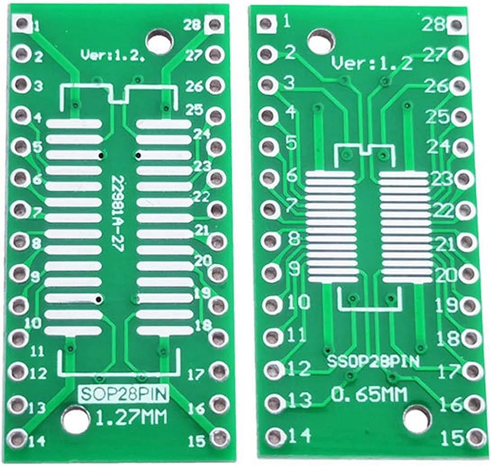  PCB  SSOP28  1.27/0.65mm - DIP28  2.54mm,  